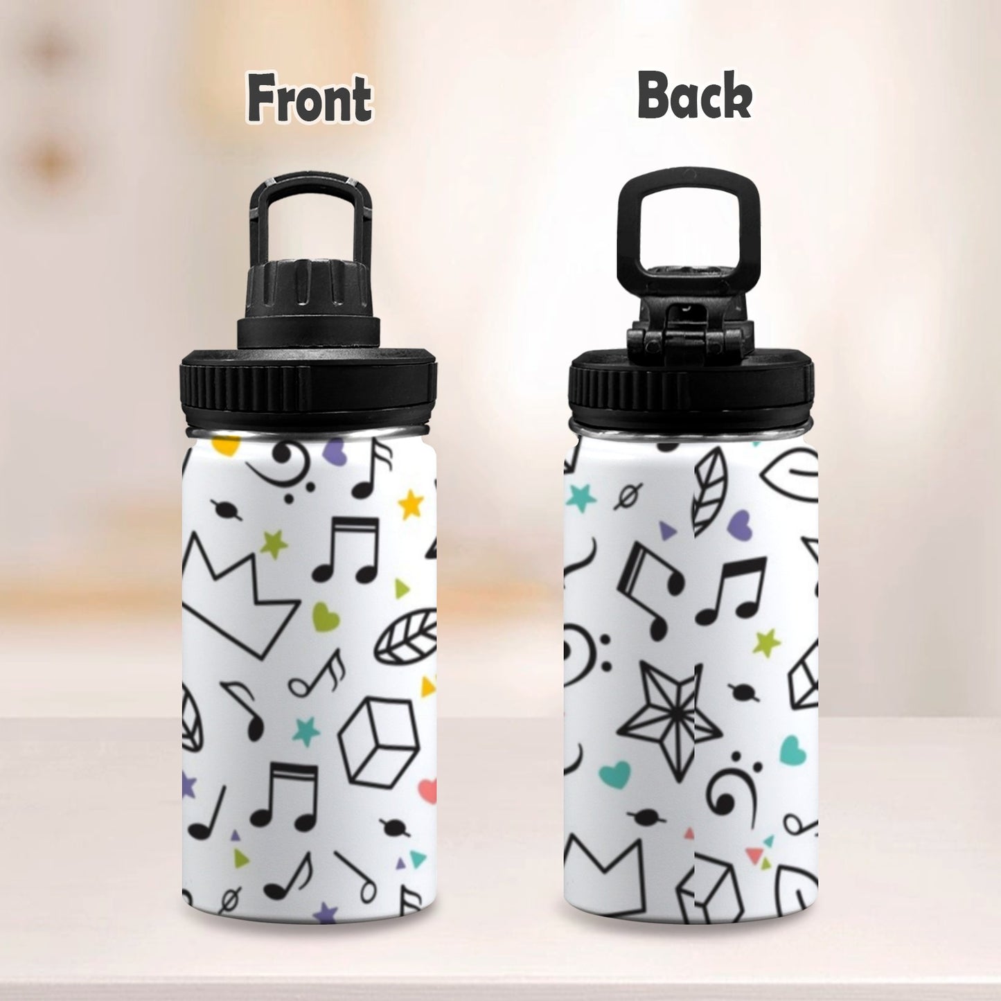 Music Time - Kids Water Bottle with Chug Lid (12 oz)