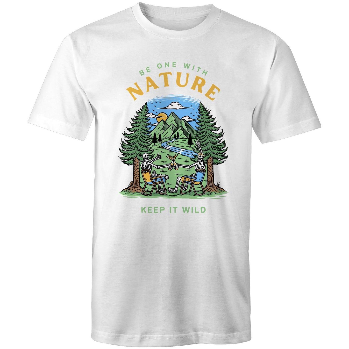 Be One With Nature, Skeletons - Mens T-Shirt