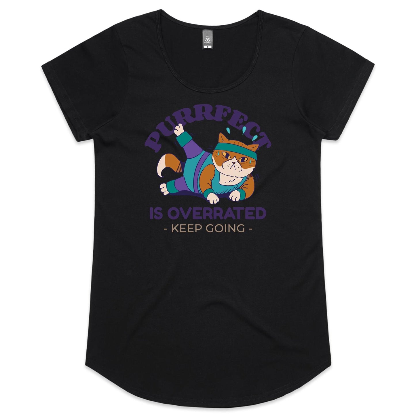 Purrfect Is Overrated - Womens Scoop Neck T-Shirt