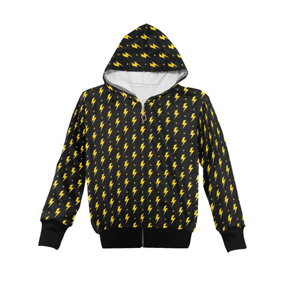 Yellow Lightning - Junior Girls Zip up Hoodie