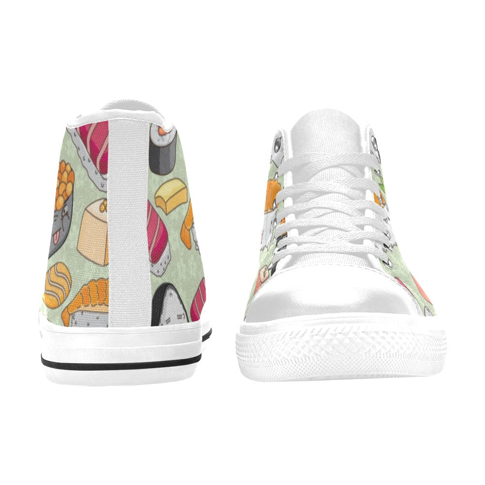 Sushi - Women's High Top Canvas Shoes