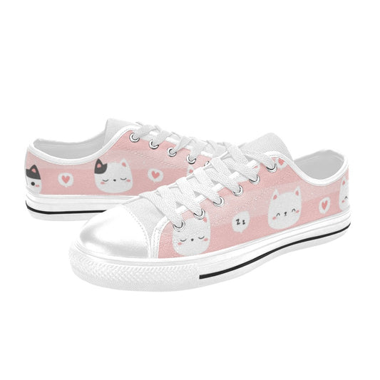 Pink Cats - Women's Classic Canvas Shoes