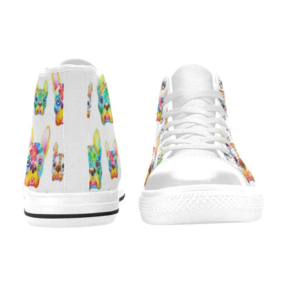 French Bulldog - Women's High Top Canvas Shoes