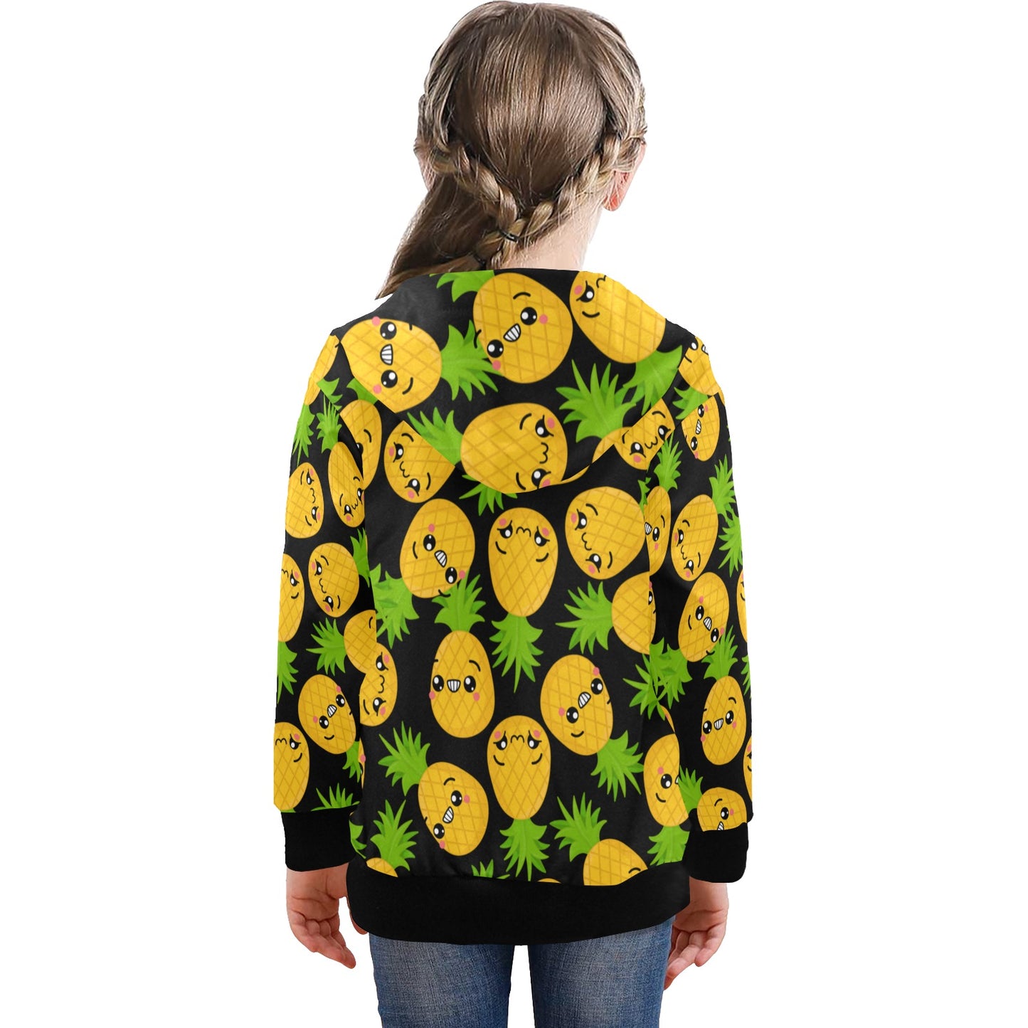 Cool Pineapples - Senior Girls Zip Up Hoodie