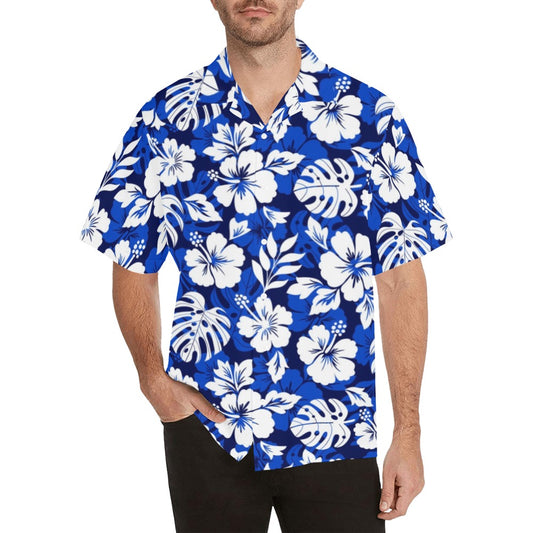 Blue Hawaiian Floral - Hawaiian Shirt