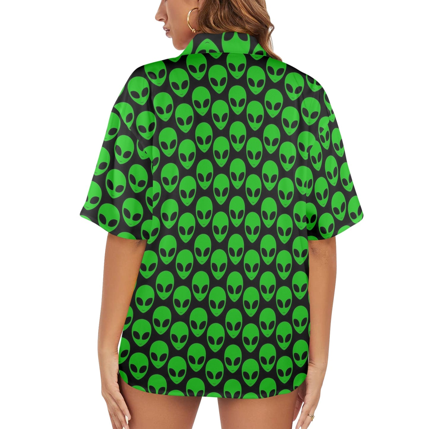 Aliens - Womens Hawaiian Shirt