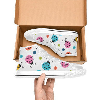 Ladybugs - Kids' High Top Canvas Shoes