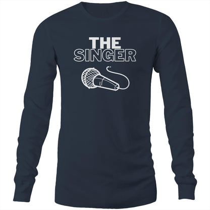 The Singer - Long Sleeve T-Shirt Navy Unisex Long Sleeve T-shirt Music
