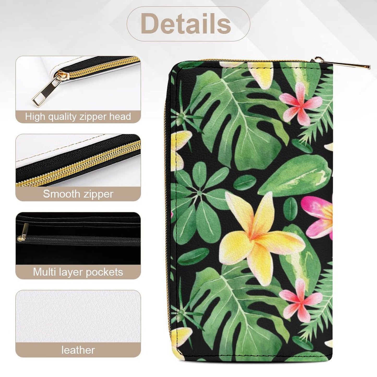 Frangipani - Leather Wallet / Purse