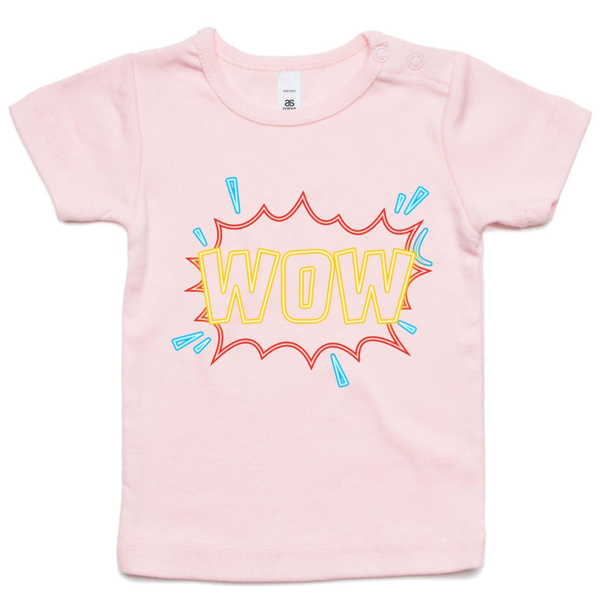 Wow, Comic Book - Baby T-shirt Pink Baby T-shirt comic