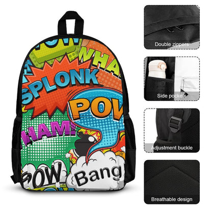 Comic Book 2 - School Backpack Three Piece Set