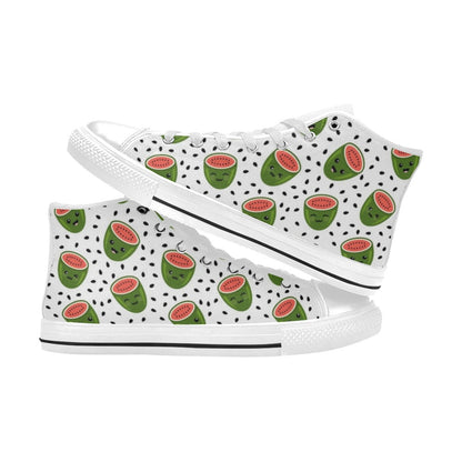 Cartoon Watermelon - Women's High Top Canvas Shoes