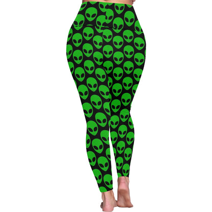 Aliens - Womens High Waist Leggings (Sizes 16-22)