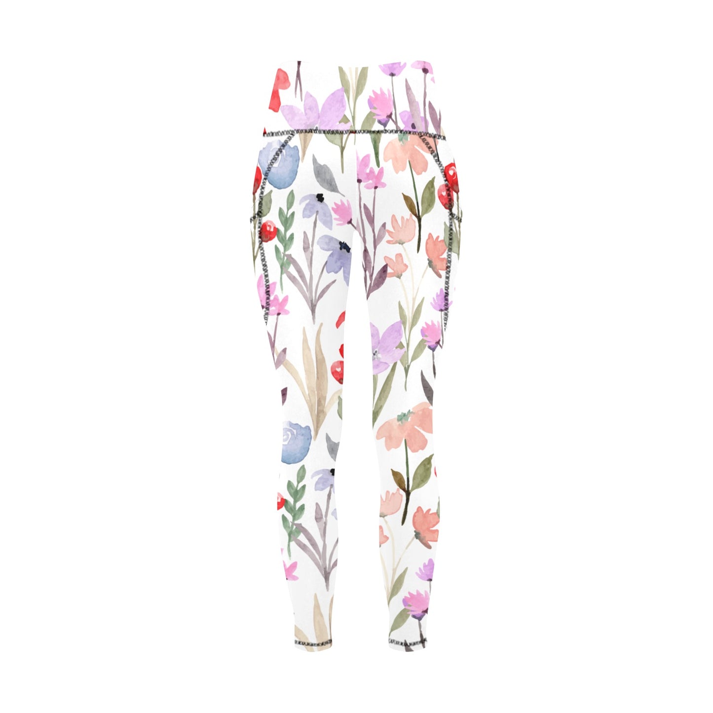 Floral Watercolour - Women's Leggings with Pockets Women's Leggings with Pockets S - 2XL Plants