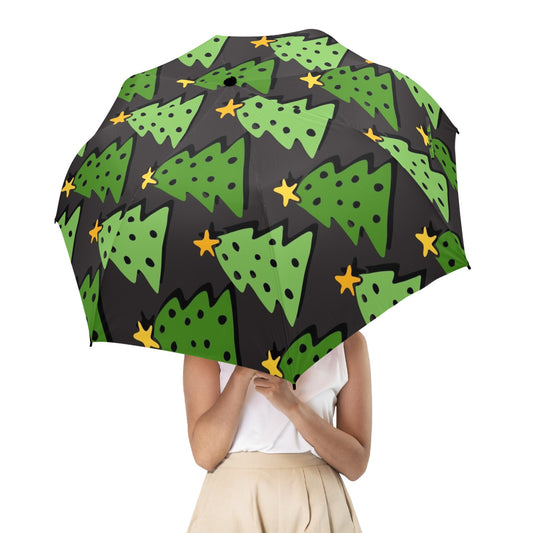 Christmas Trees - Semi-Automatic Foldable Umbrella