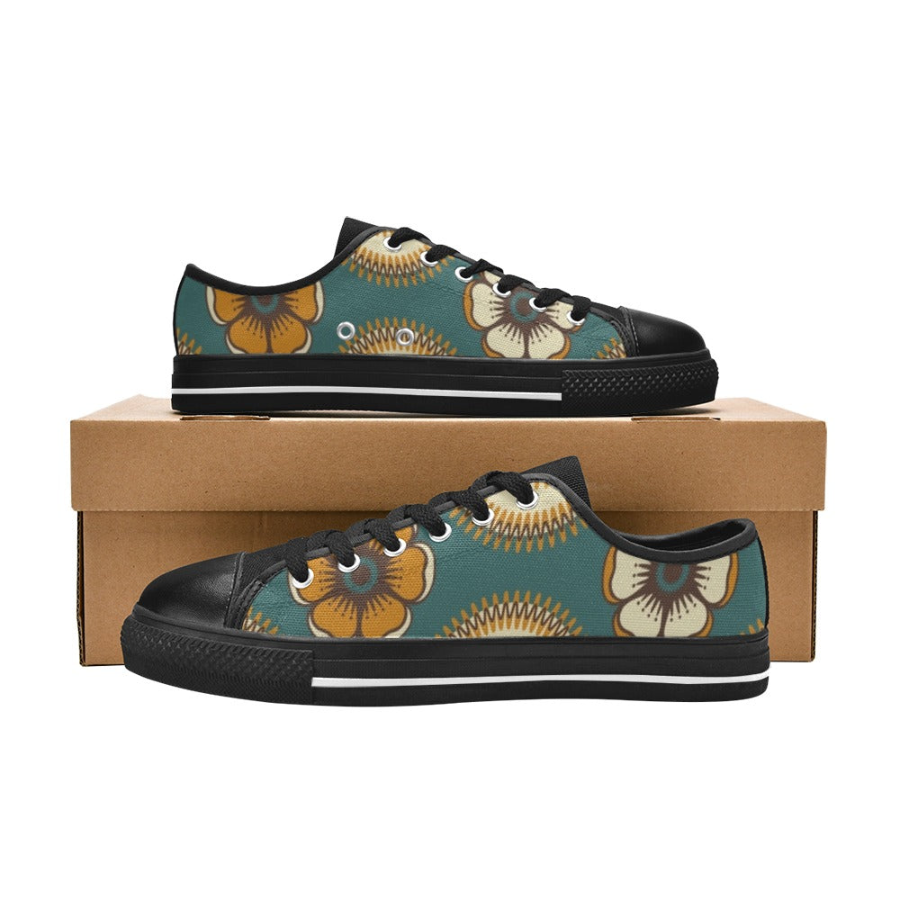 Vintage Floral - Women's Classic Canvas Shoes