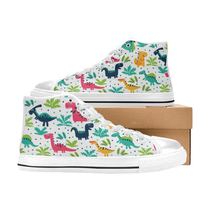 Cute Dinosaurs - Men's High Top Canvas Shoes