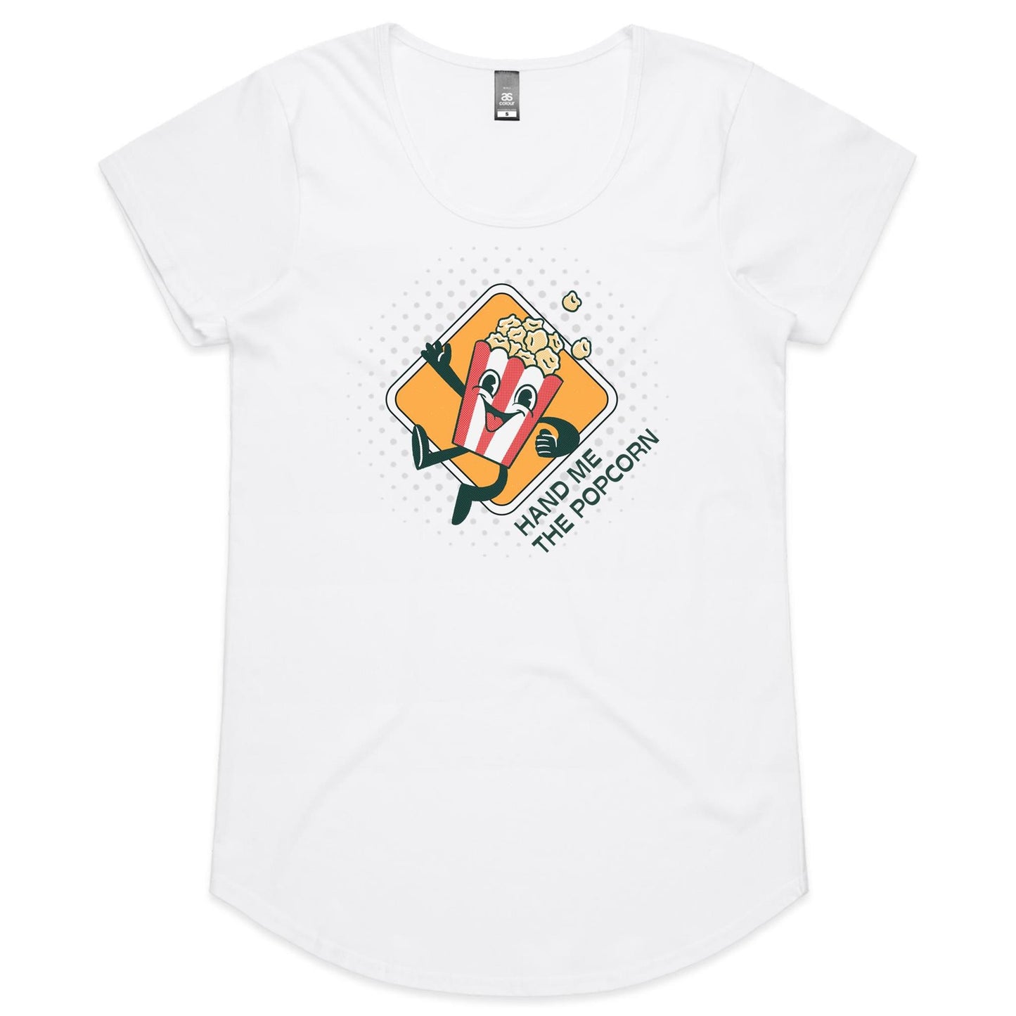 Hand Me The Popcorn - Womens Scoop Neck T-Shirt