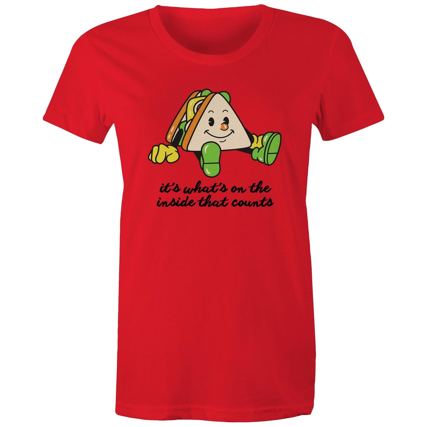 Sandwich, It's What's On The Inside That Counts - Womens T-shirt