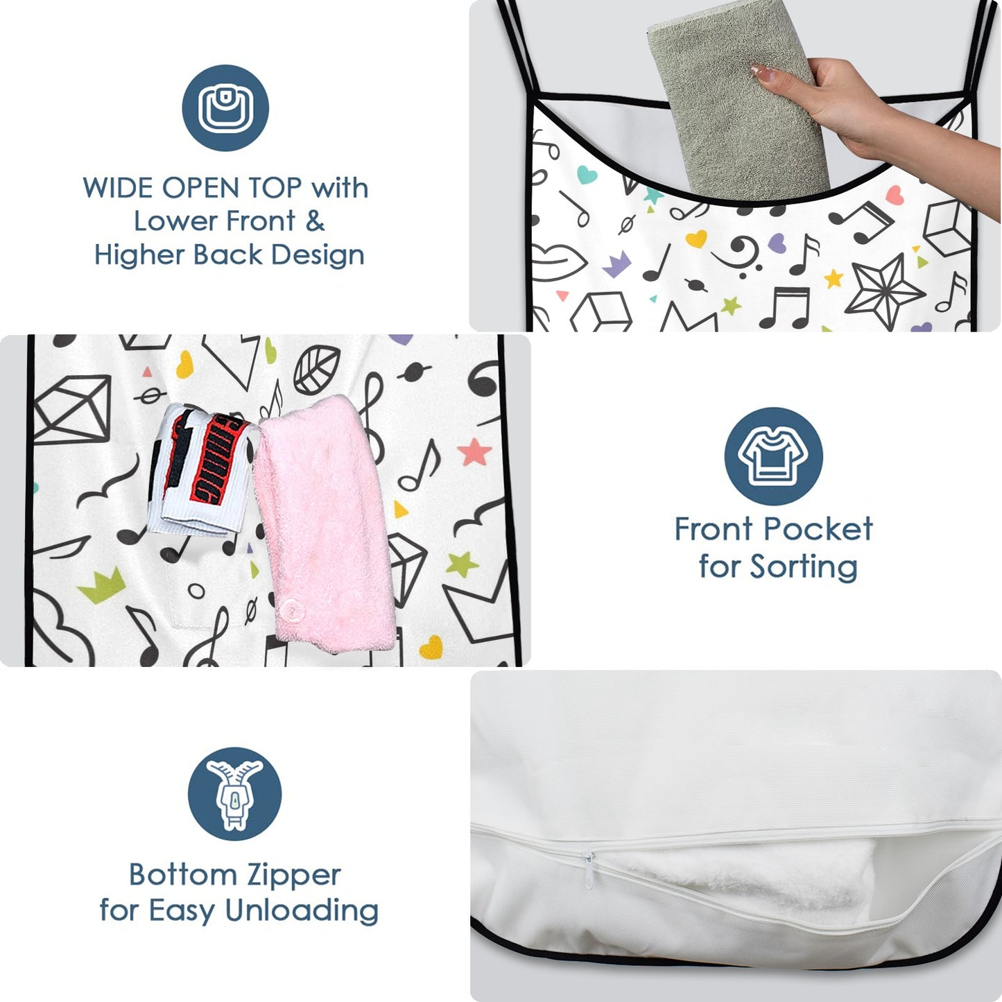 Music Time - Hanging Laundry Bag