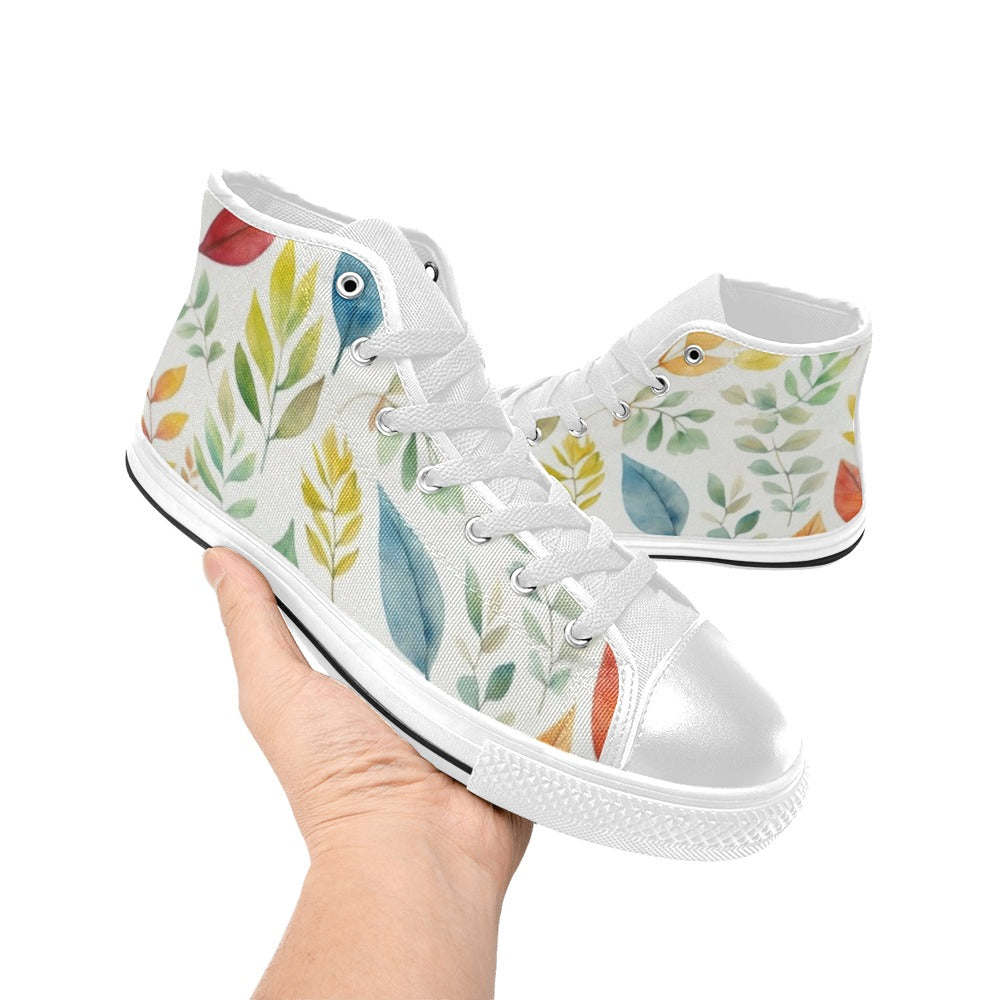 Autumn Leaves - Women's High Top Canvas Shoes