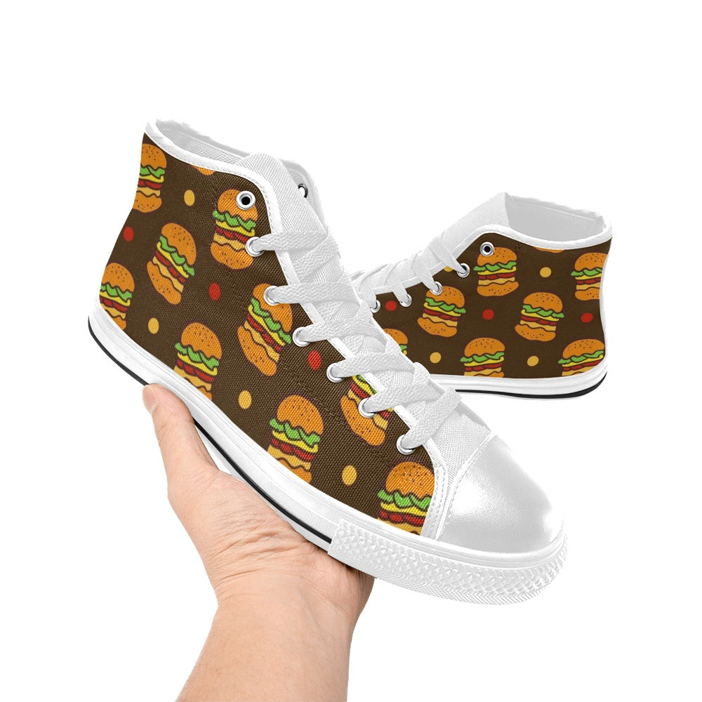 Burgers - Men's High Top Canvas Shoes