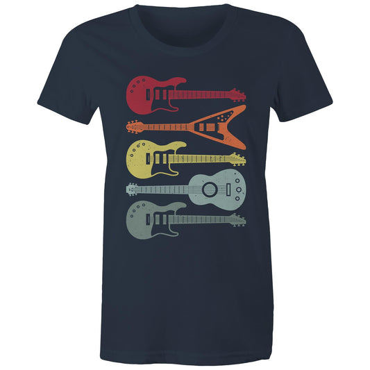 Retro Guitars - Womens T-shirt