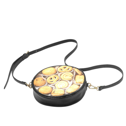 Biscuit Tin / Cookie Tin - Round Sling Bag