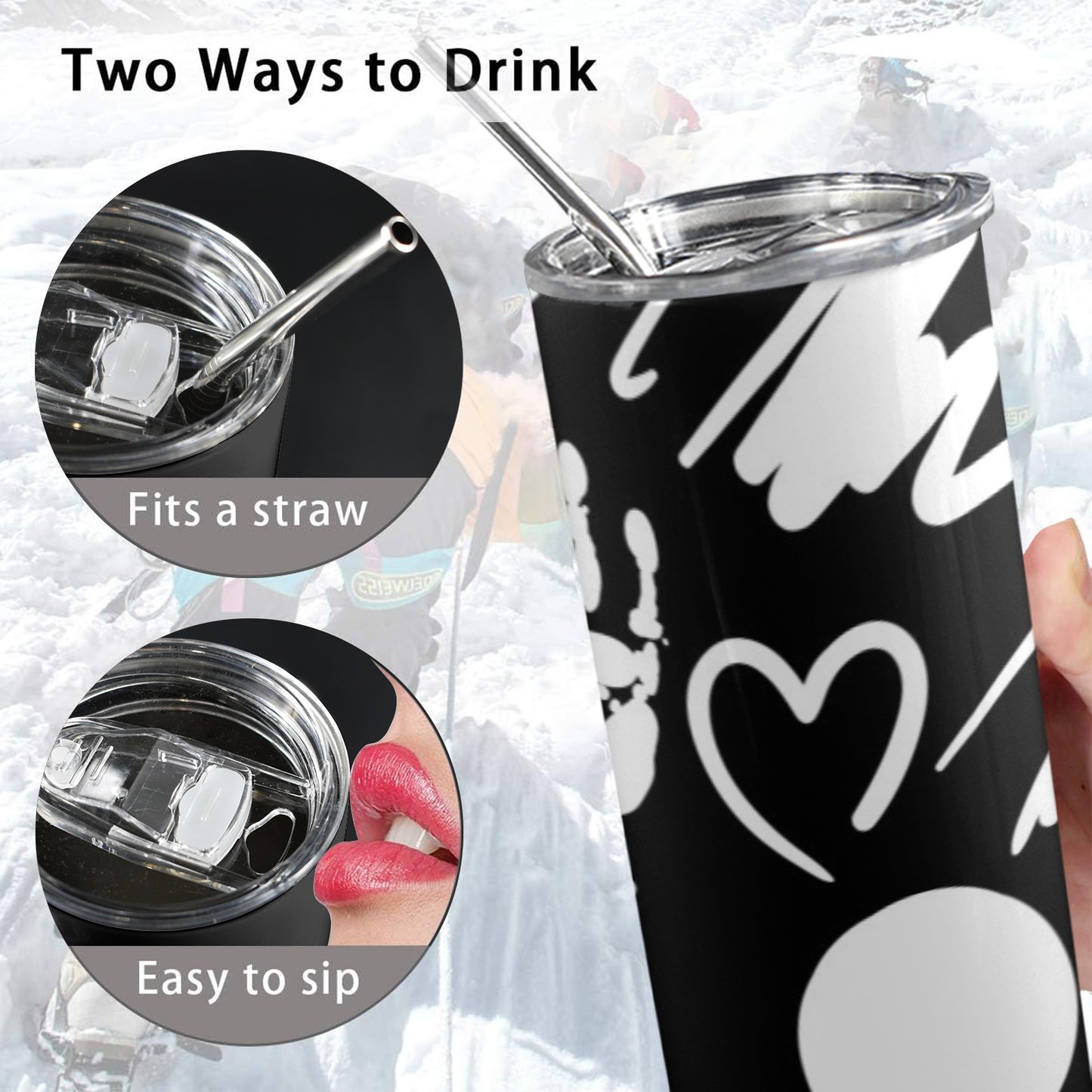 Bold Graffiti - 20oz Tall Skinny Tumbler with Lid and Straw