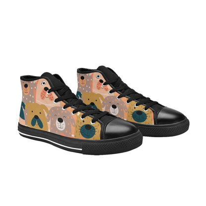 Lots Of Dogs - Men's High Top Canvas Shoes