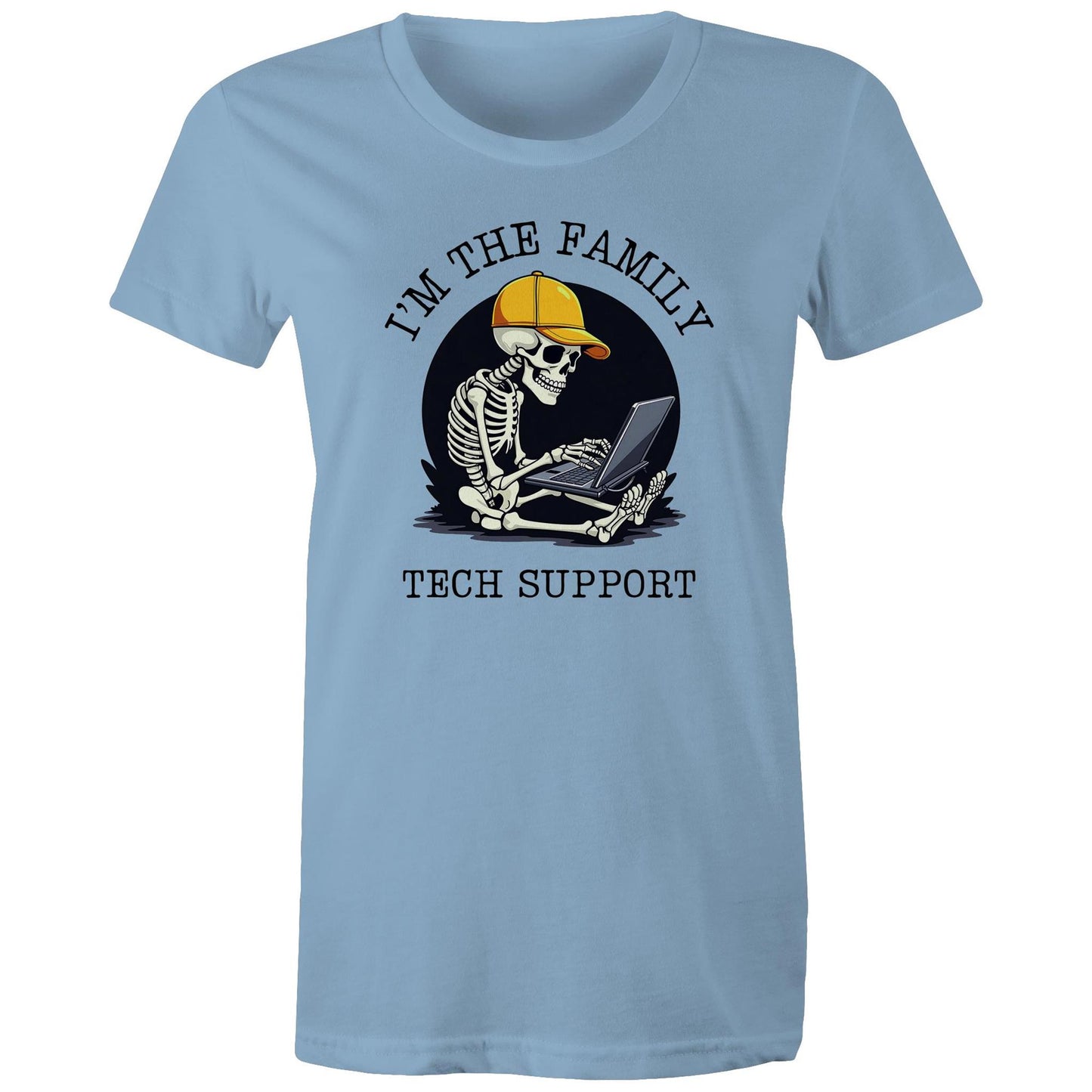 I'm The Family Tech Support - Womens T-shirt Carolina Blue Womens T-shirt Printed In Australia Tech