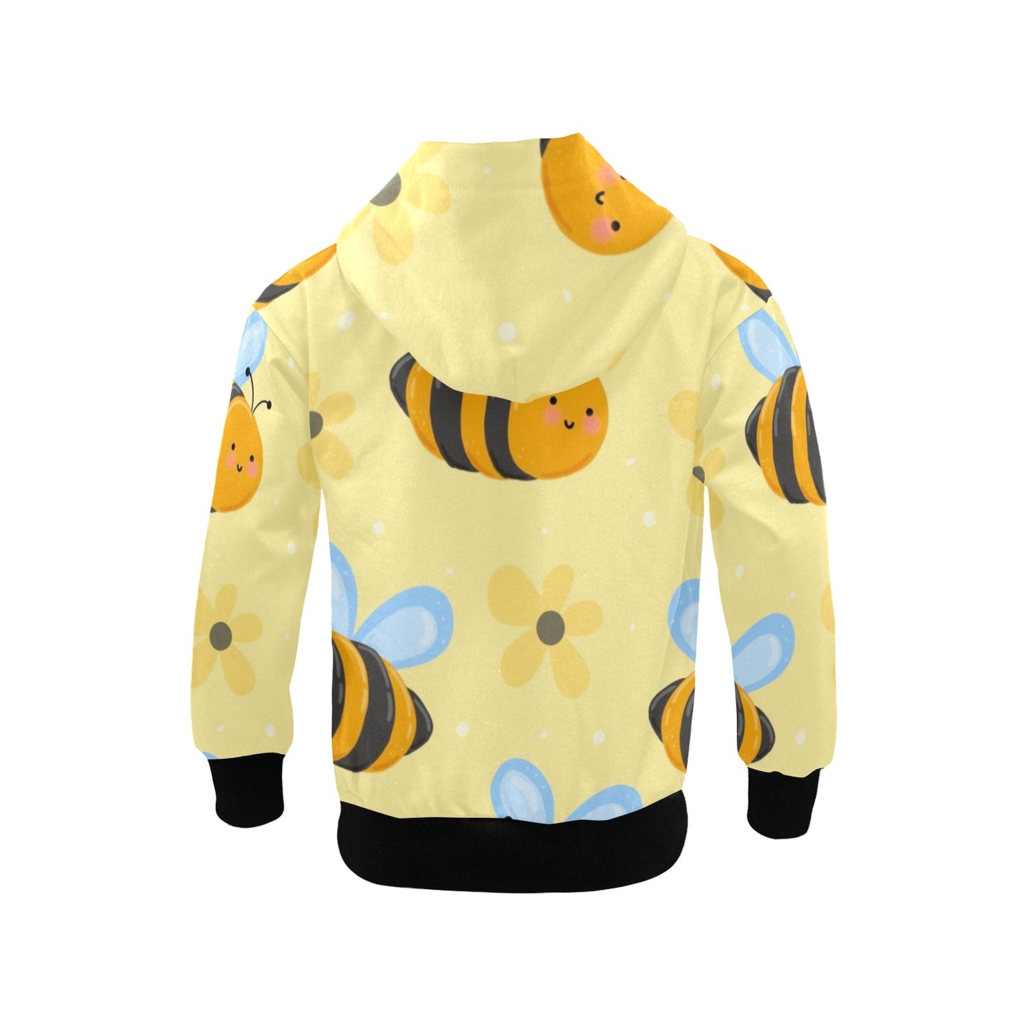 Bright Bees - Junior Girls Zip Up Hoodie