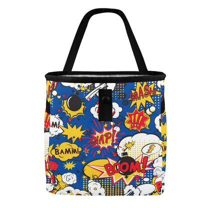 Blue Comic Book - Car Trash Bag