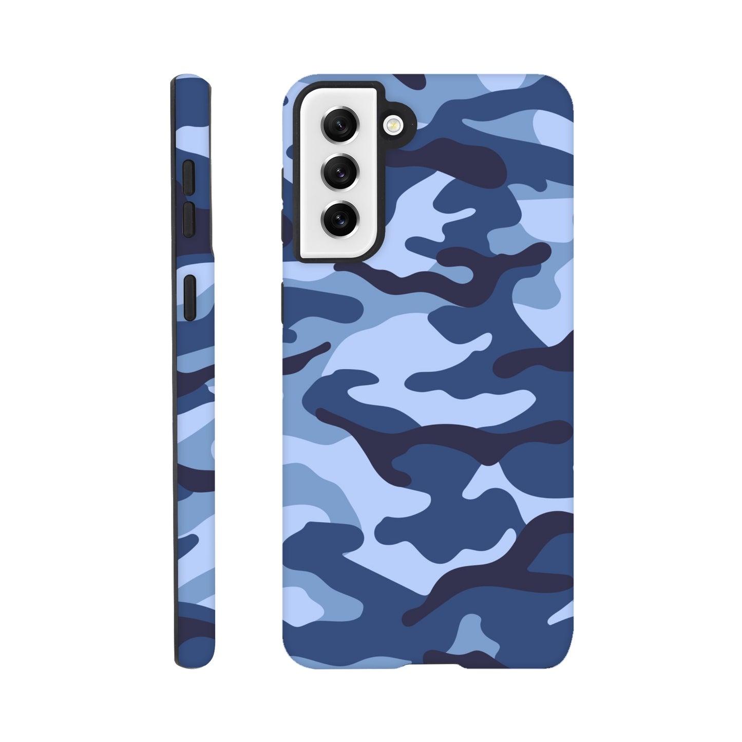 Blue Camouflage - Phone Tough Case Galaxy S21 Plus Phone Case Globally Fulfilled