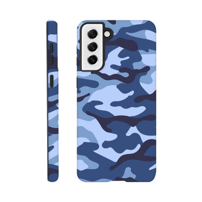 Blue Camouflage - Phone Tough Case Galaxy S21 Plus Phone Case Globally Fulfilled