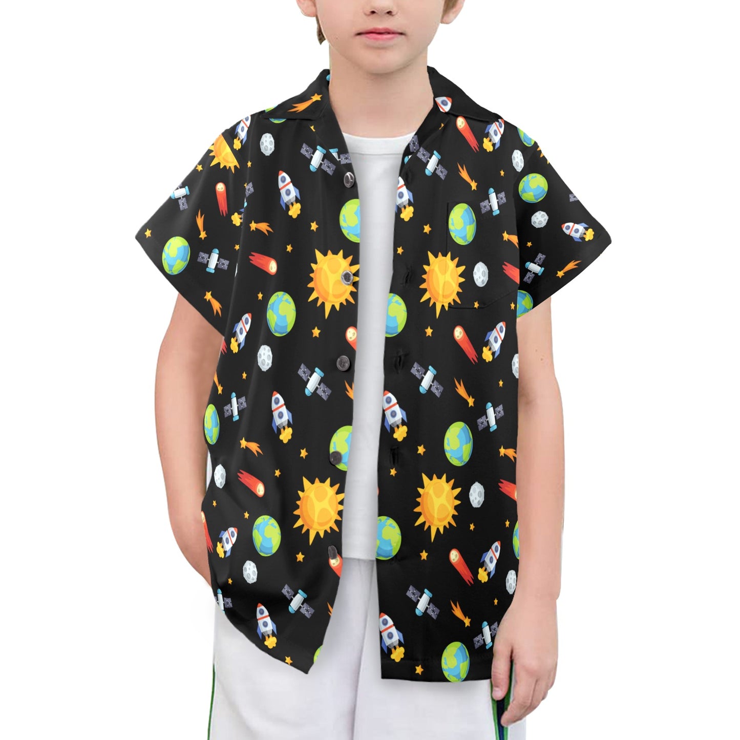 Busy Space - Senior Boys Hawaiian Shirt