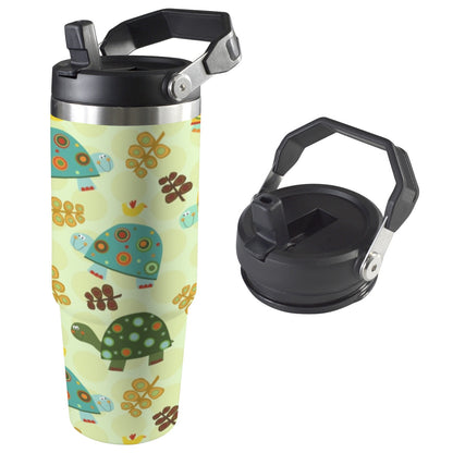 Retro Turtles - 30oz Tumbler with Top Handle