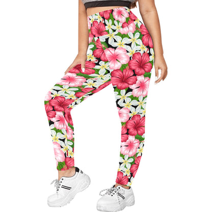 Hibiscus - Womens High Waist Leggings (Sizes 16-22)