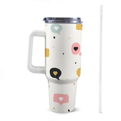 Love Message - 40oz Tumbler with White Handle