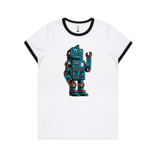 Robot - Women's Ringer Tee