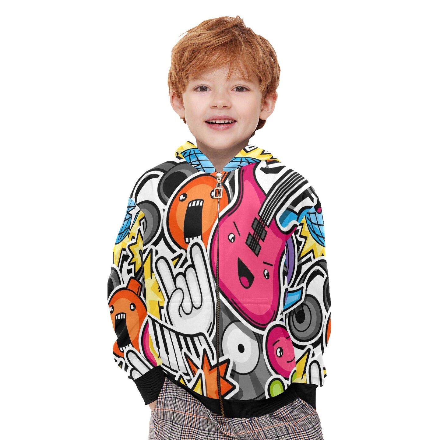 Sticker Music - Junior Boys Zip Up Hoodie