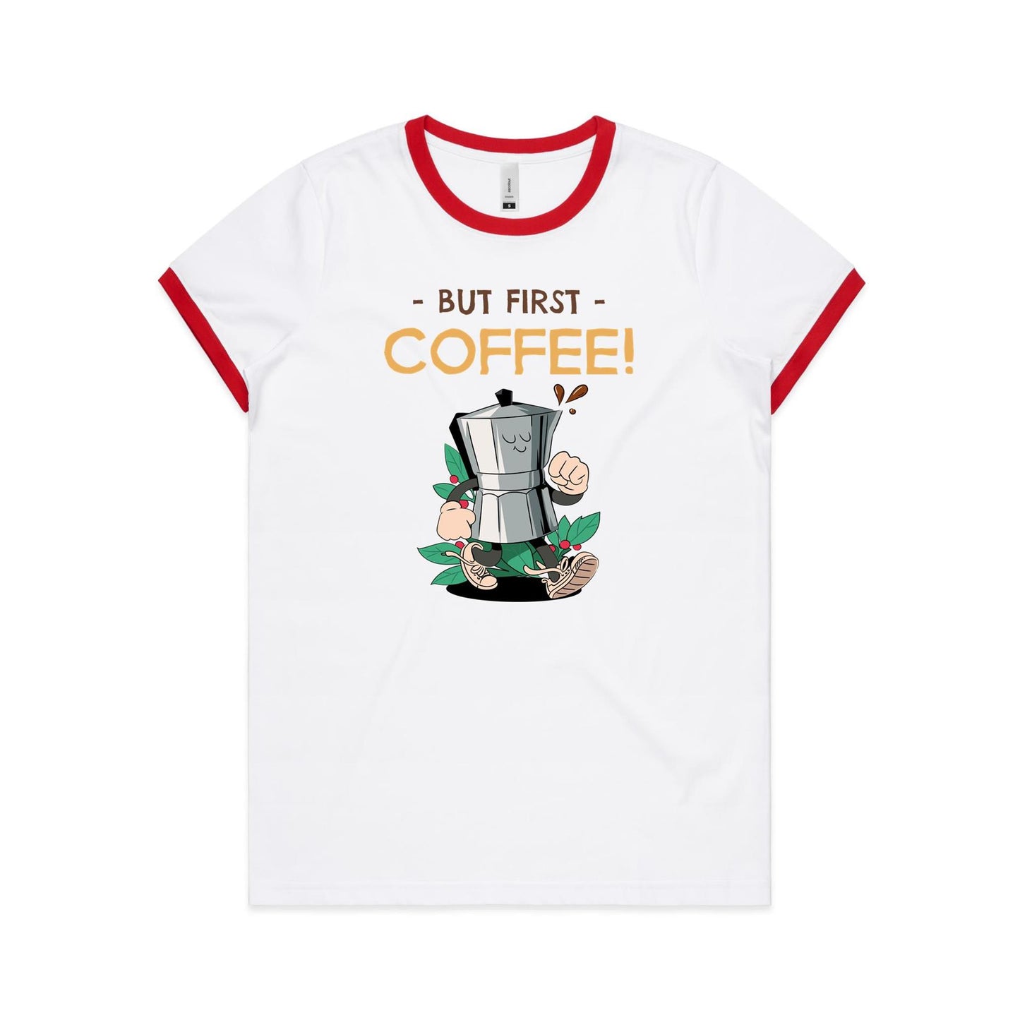 But First, Coffee - Women's Ringer Tee