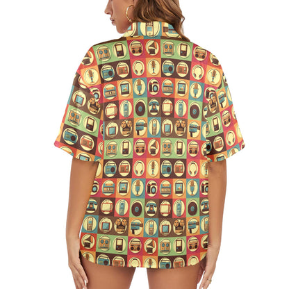 Retro Life - Womens Hawaiian Shirt