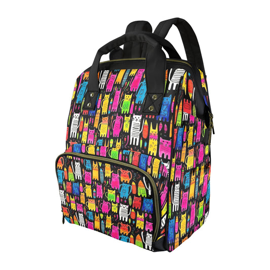 Colourful Cats - Multifunction Backpack