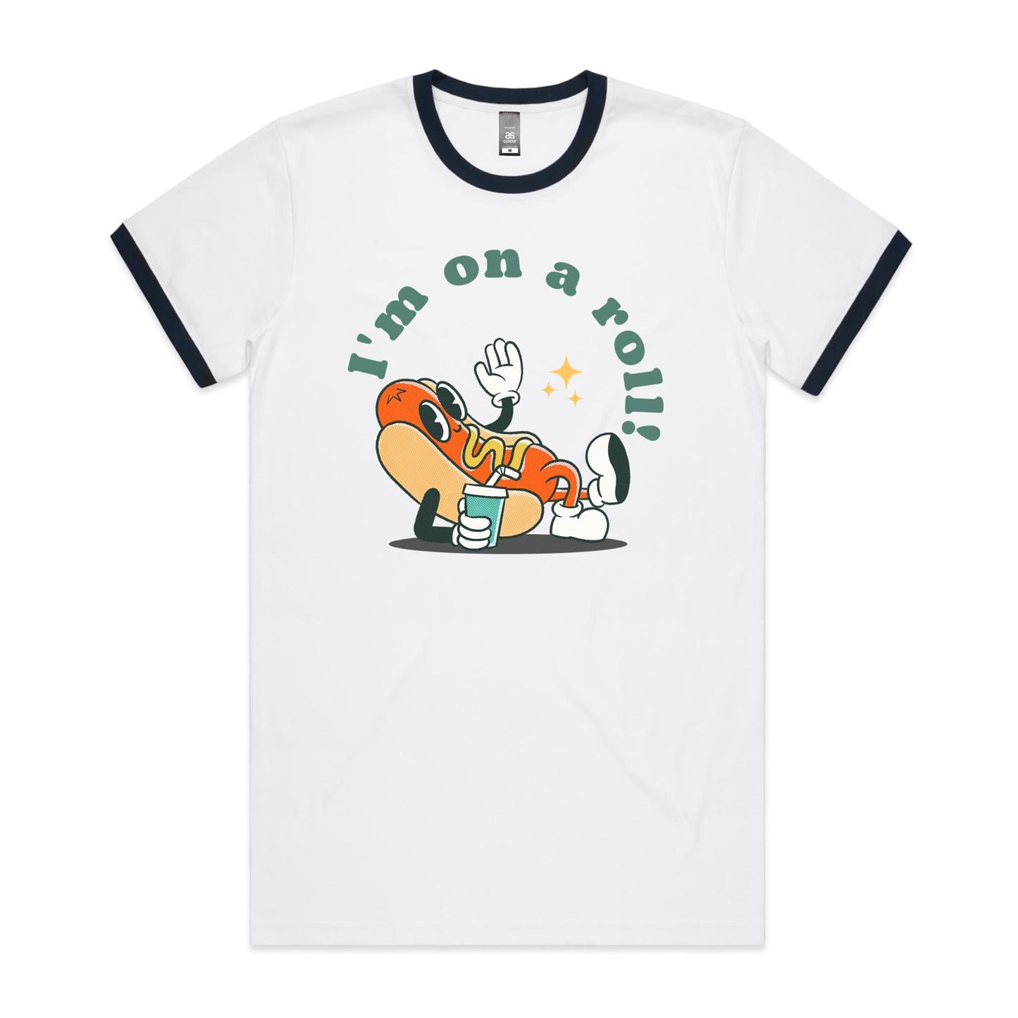 Hotdog, I'm On A Roll - Staple Ringer Tee