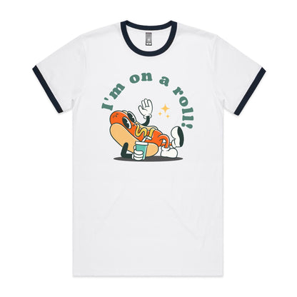 Hotdog, I'm On A Roll - Staple Ringer Tee