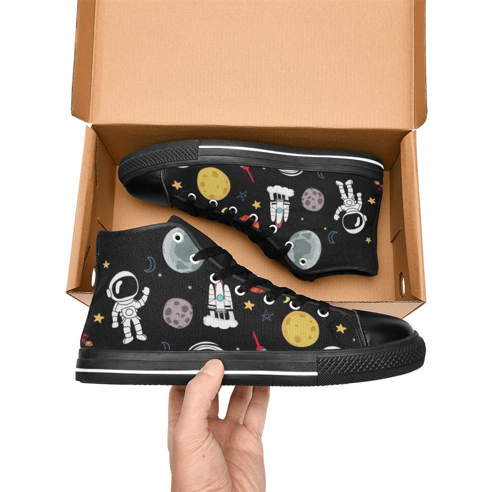 Kids Space - Men's High Top Canvas Shoes