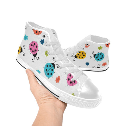 Ladybugs - Kids' High Top Canvas Shoes