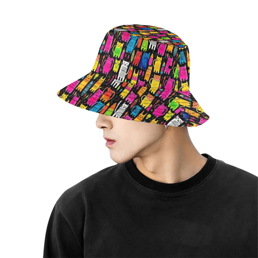 Colourful Cats - Mens Bucket Hat