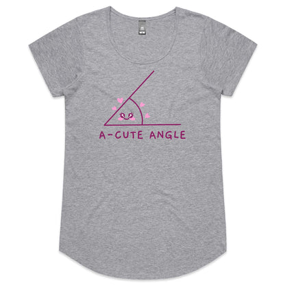 A-Cute Angle, Maths - Womens Scoop Neck T-Shirt